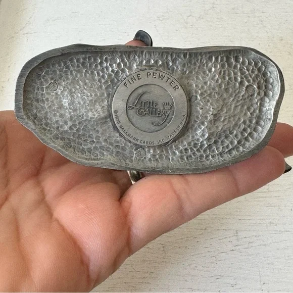 Pewter Dog Figurine by Philip Kraczkowski Hallmark Cards 1975 Little Gallery - Picture 8 of 13